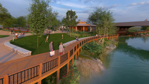 Boardwalk Lawn Bridge